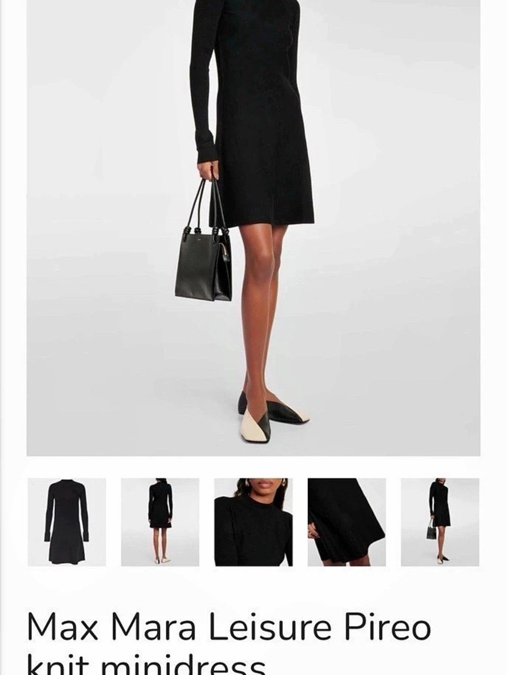 Max Mara Leisure Pireo knit minidress Black Knit Mini Dress Like New